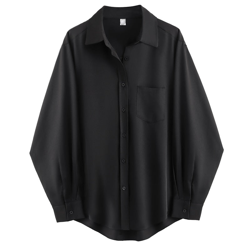 Basic Oversized Button Down Shirts