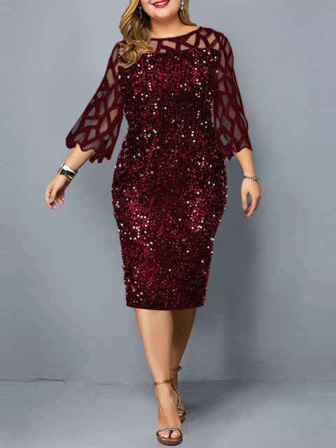 Party Dress Ladies Midi Sequin