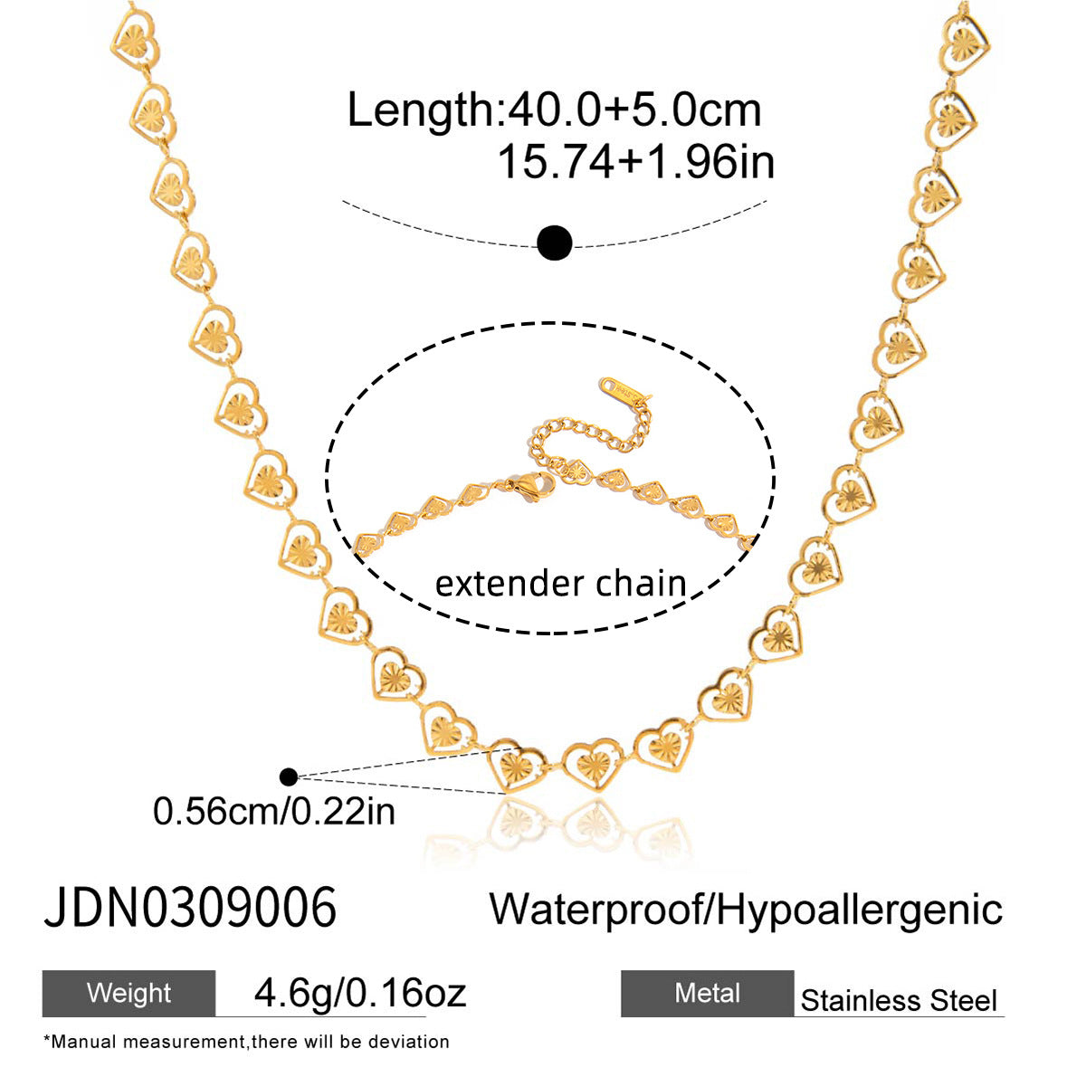 Womens Lightweight Luxury Titanium Steel Necklace With A Heart-shaped Zircon Charm