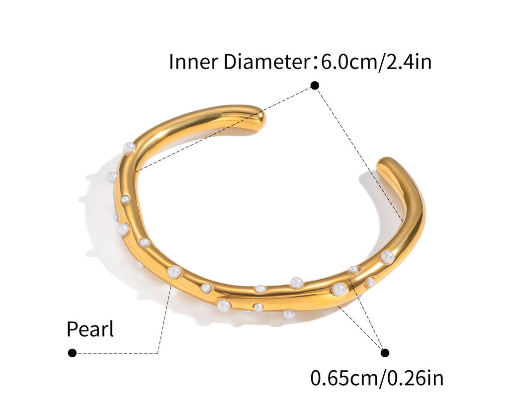 18K Gold  Pearl-like Bracelet