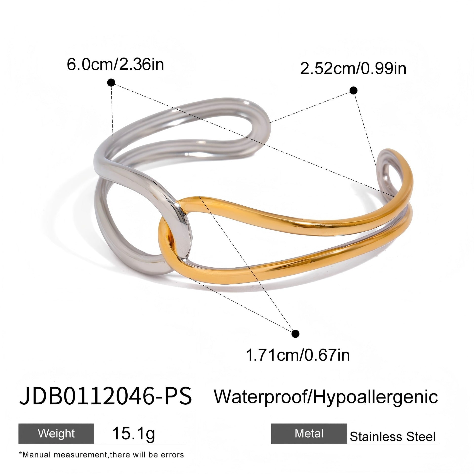 18K Gold Stainless Steel Color Matching Bracelet