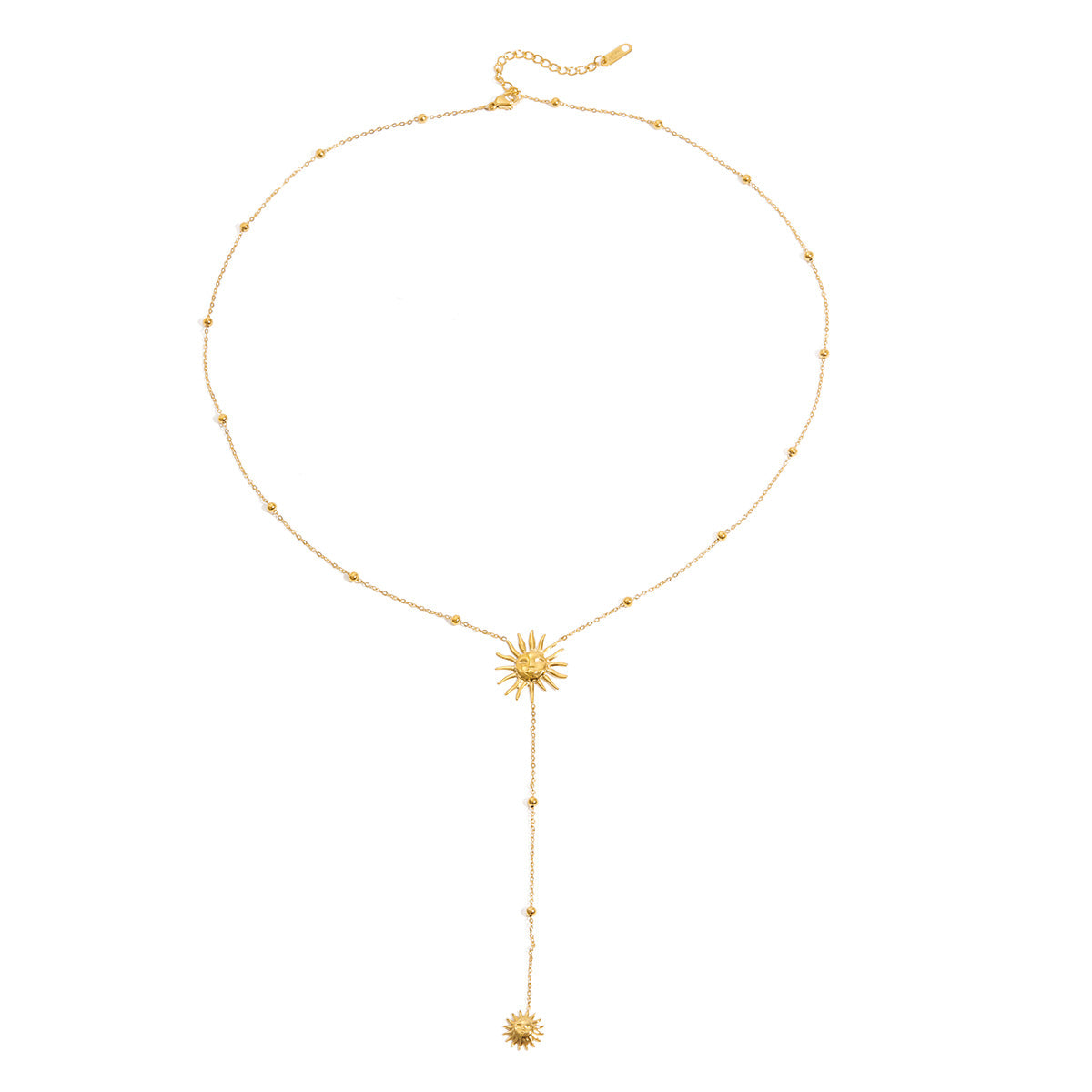 Sun Y-shaped Chain Long Necklace Light Luxury With A Premium High-end Vibe