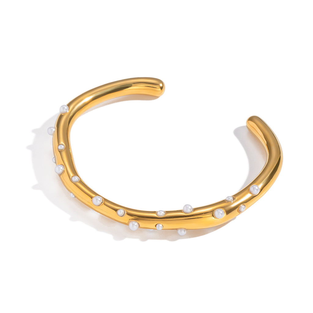18K Gold  Pearl-like Bracelet
