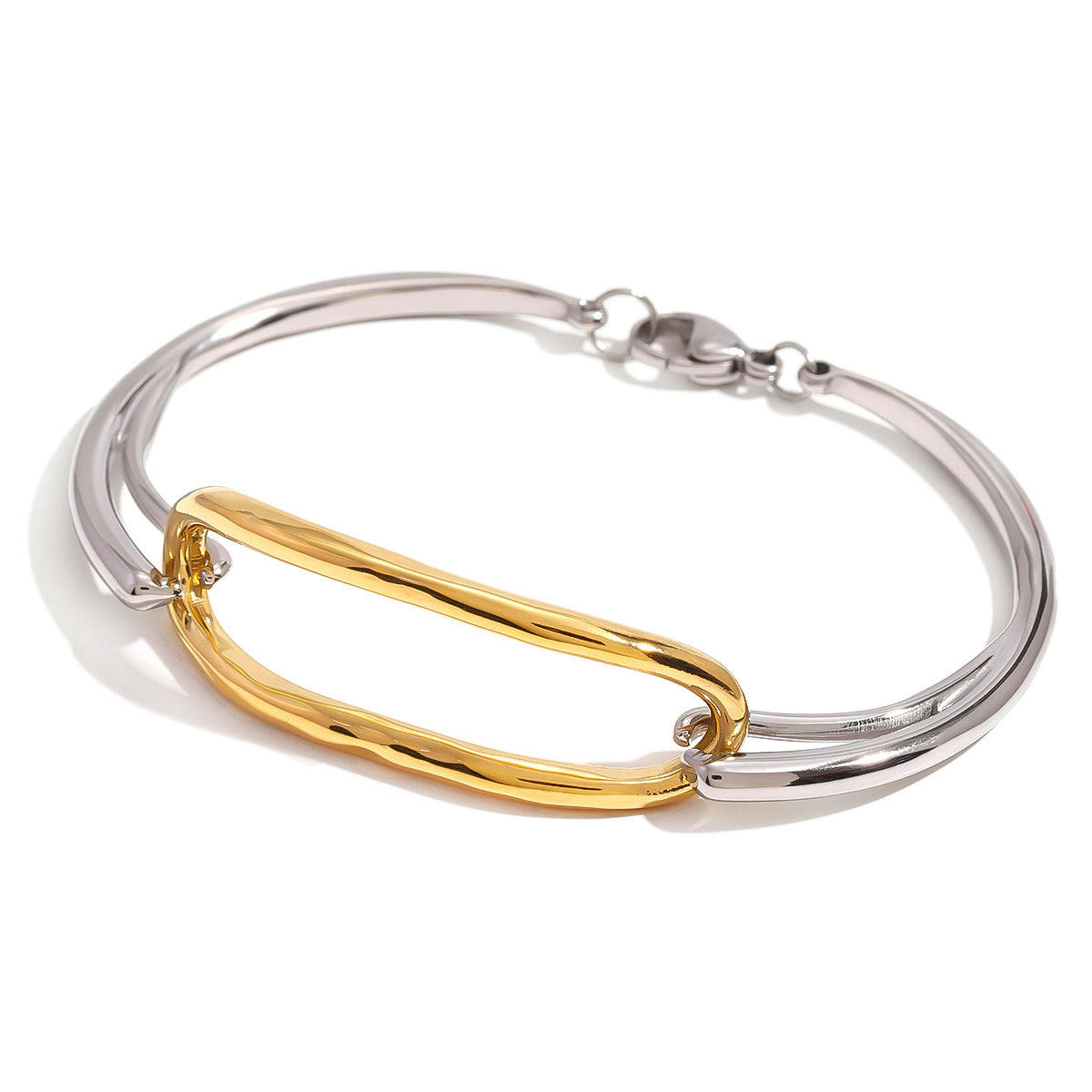 18K Stainless Steel Color Matching Geometric Bracelet