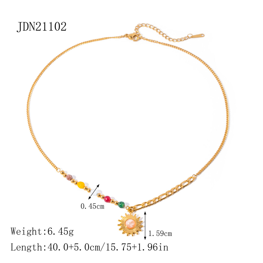 Sun Y-shaped Chain Long Necklace Light Luxury With A Premium High-end Vibe