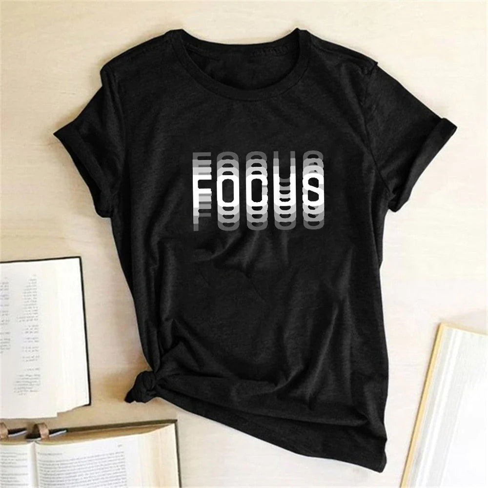 Focus Graphic Print T-shirts - 6 Colors watereverysunday