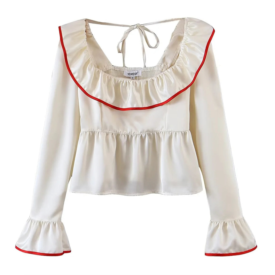 Lani Babydoll Ruffle Blouse - 5 Colors