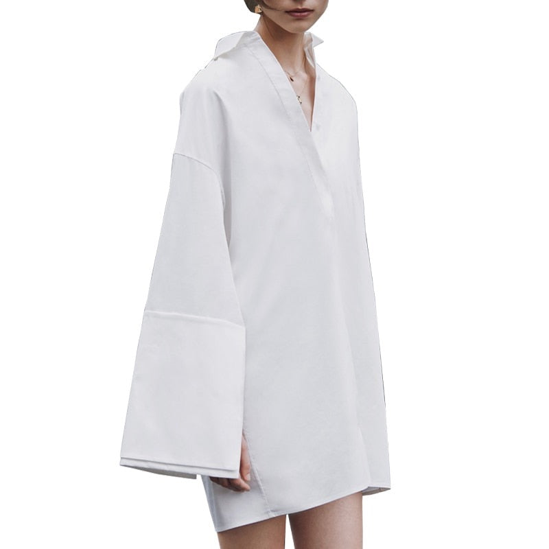 Marla Mini Shirt Dress with Wide Cuffs