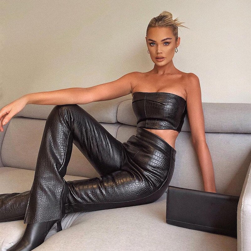 Leather 2 Piece Suit